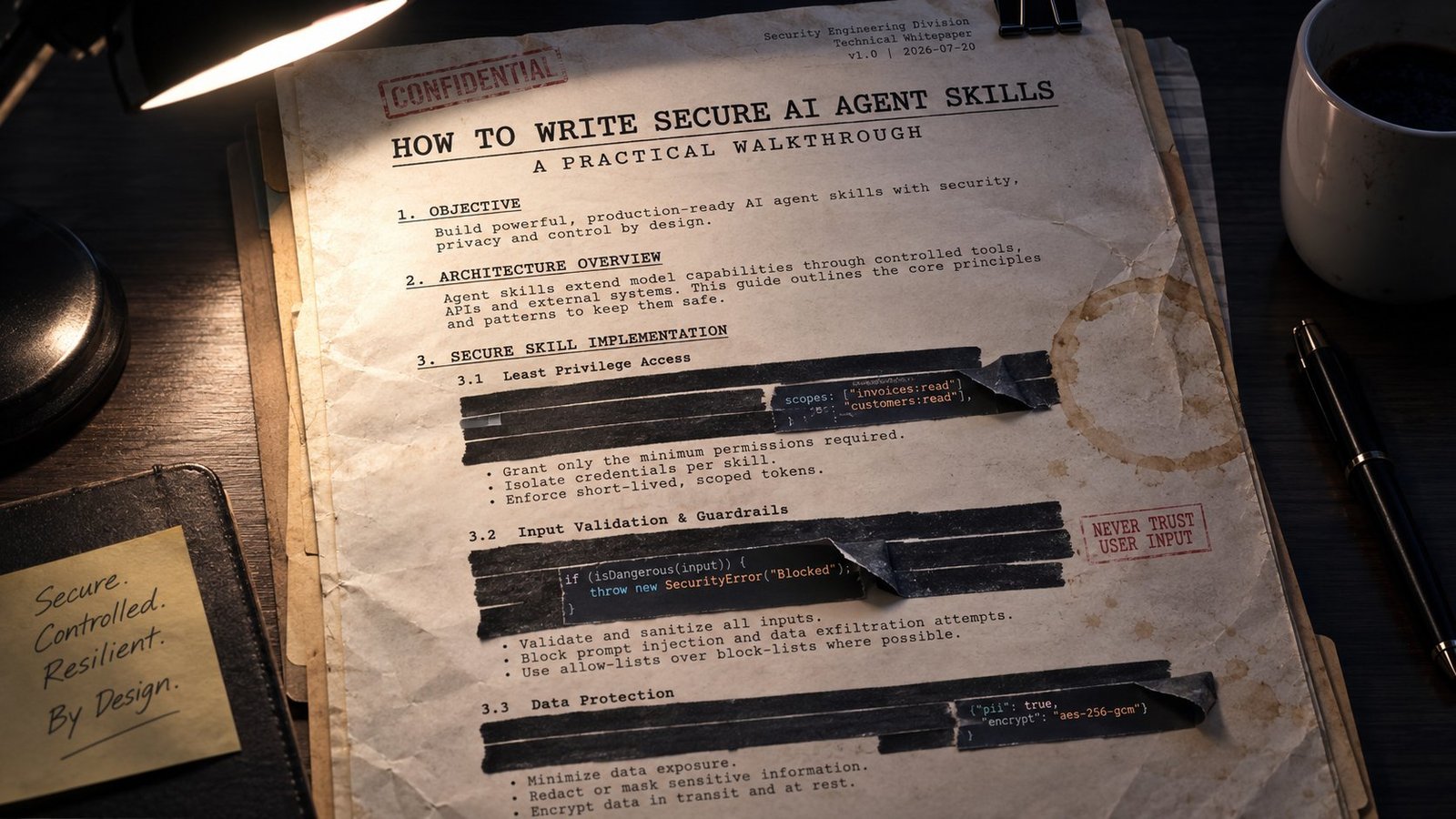 How to write secure AI agent skills practical walkthrough